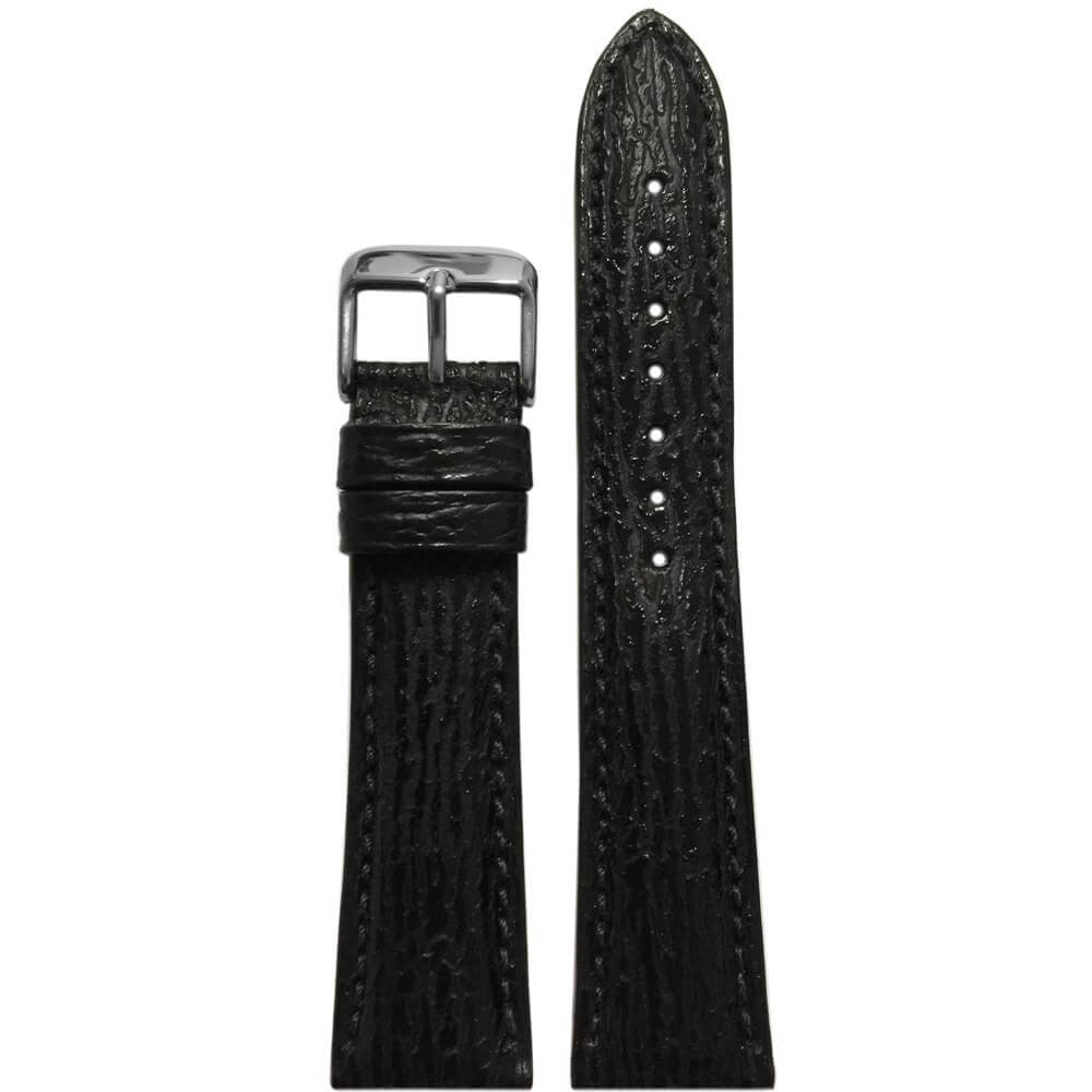 Handmade Genuine Shark Watch Band | Black | Hadley Roma MS2016