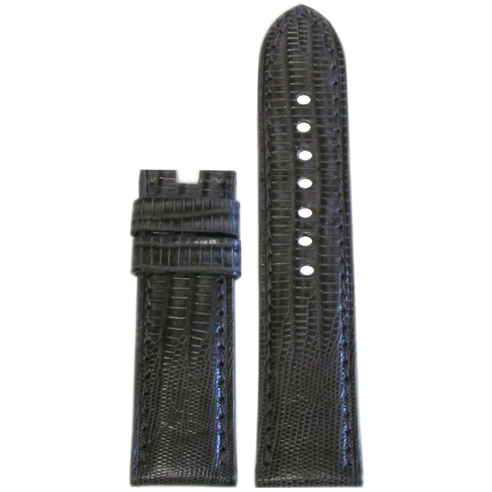 Genuine Teju Lizard Watch Band | Stone | Match Stitch | For Panerai Deploy