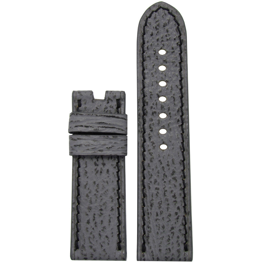 Genuine Shark Watch Band | Stone | Black Stitch | For Panerai Deploy
