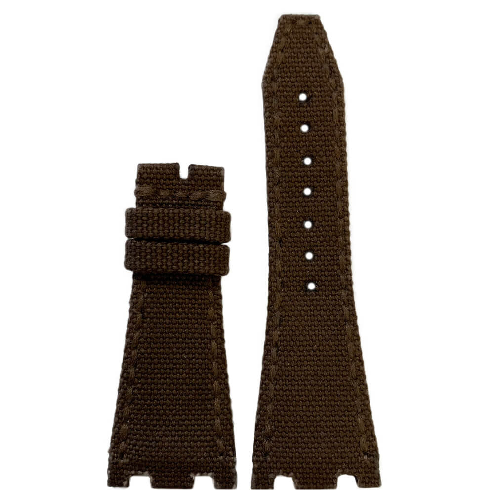 Japanese Canvas Watch Band | Brown | Brown Stitch | for 42MM AP Royal Oak Offshore (Pin Buckle)