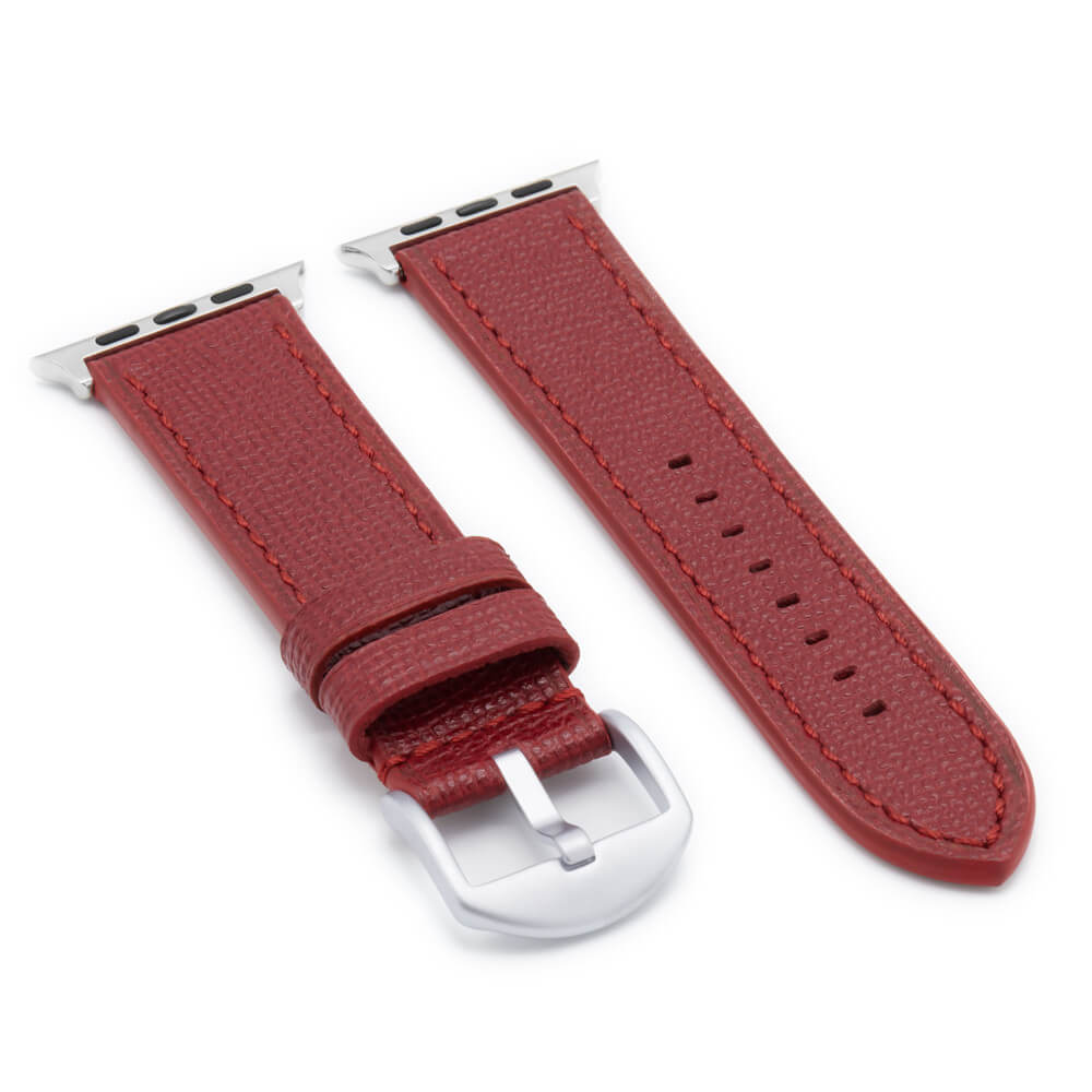Apple Watch | Leather Watch Band | French | Ruby