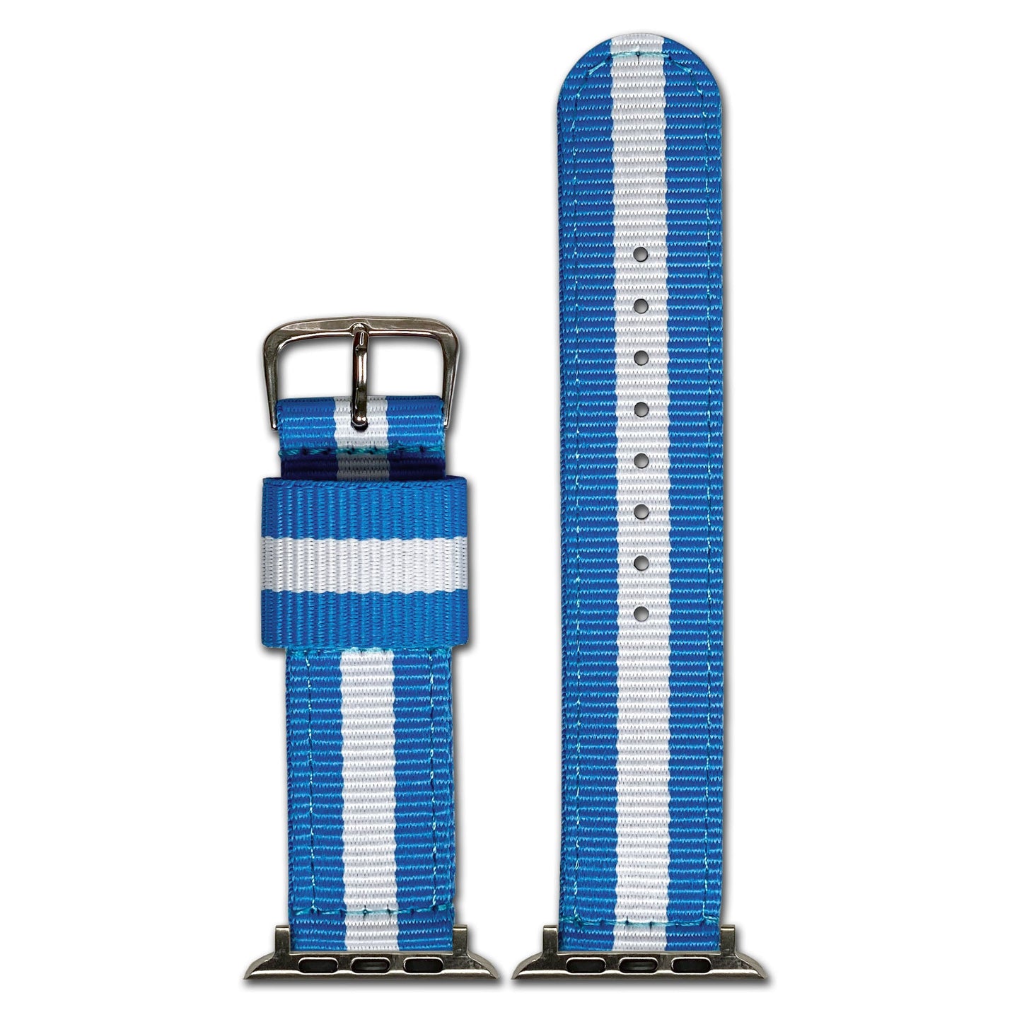 Apple Watch | Nylon | Striped | Light Blue & White