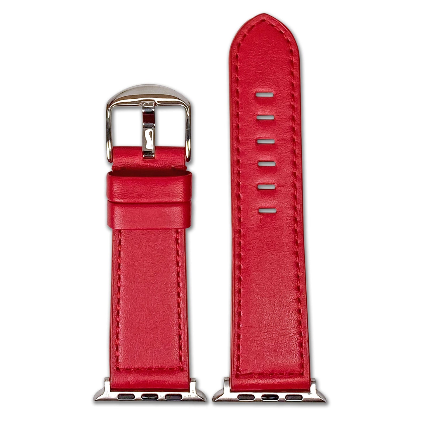 Apple Watch | Soft Calf Leather Watch Band | Quick Release | Red