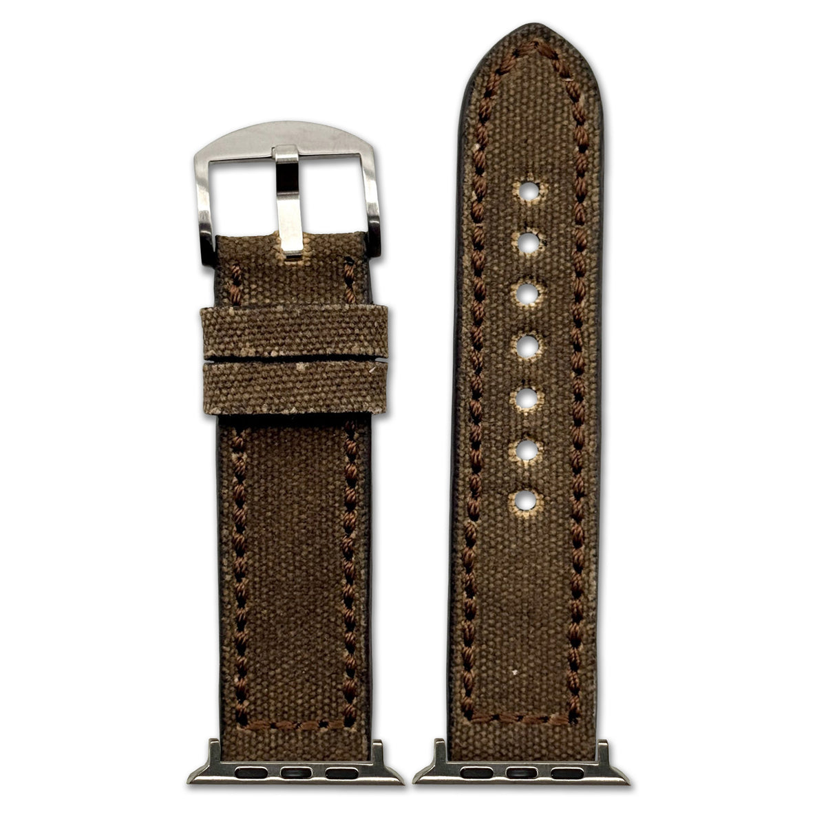 Vintage Canvas Watch Band for Apple Watch, Virginia - Mocha