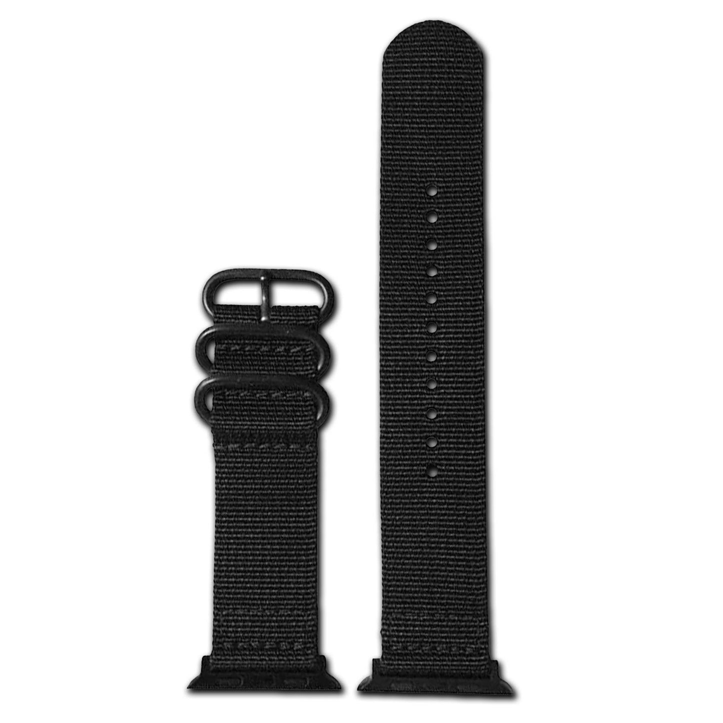 Black-Ops Two Piece Ballistic Nylon Watch Band | Apple Watch | PVD Hardware