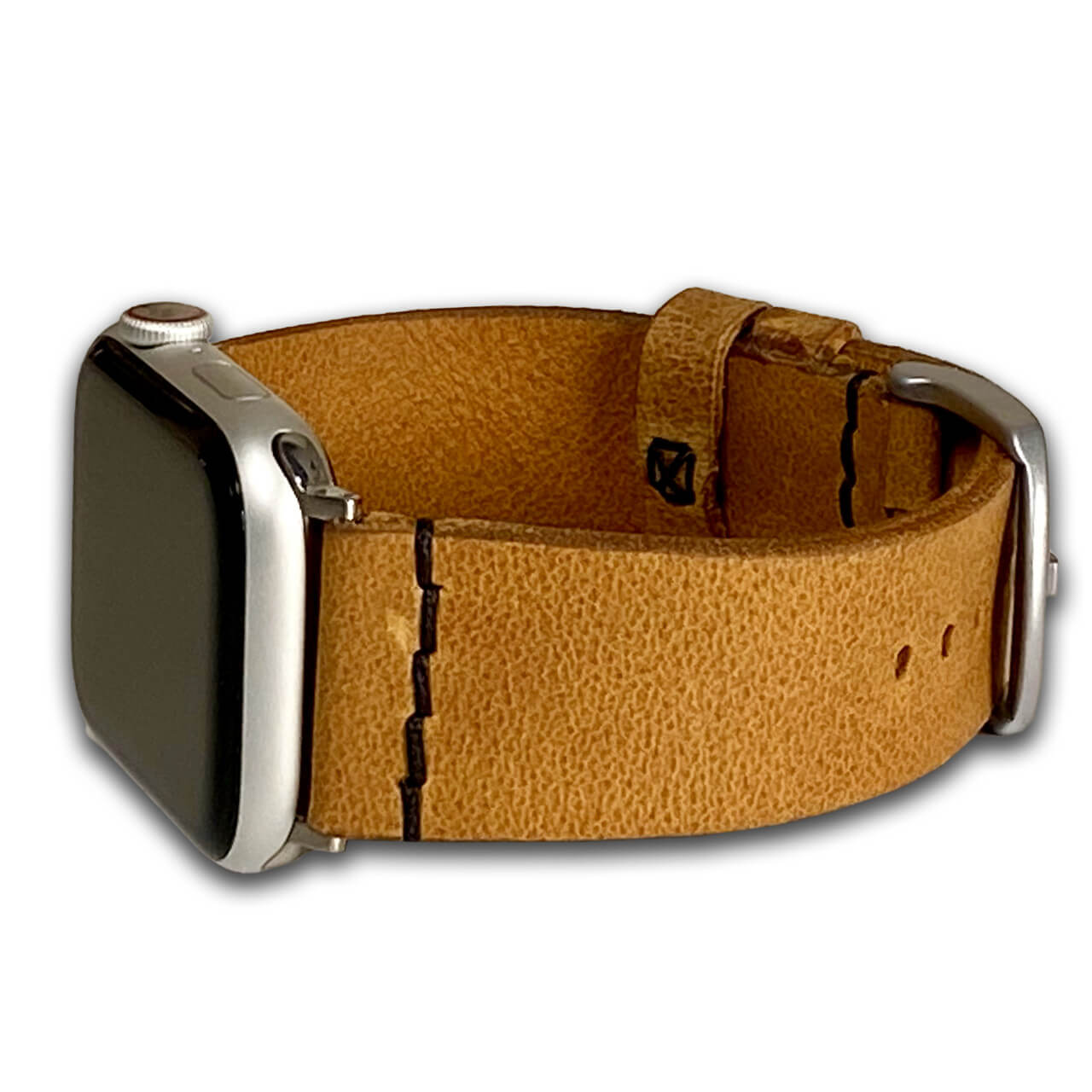 Apple Watch | Vintage Leather Watch Band | Birmingham | Honey | Minimal Black Stitch