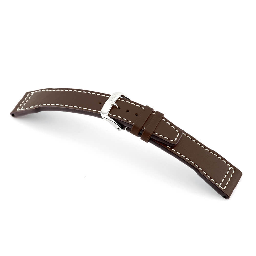 Calfskin Leather Watch Band | Blizzard | Mocha | For IWC
