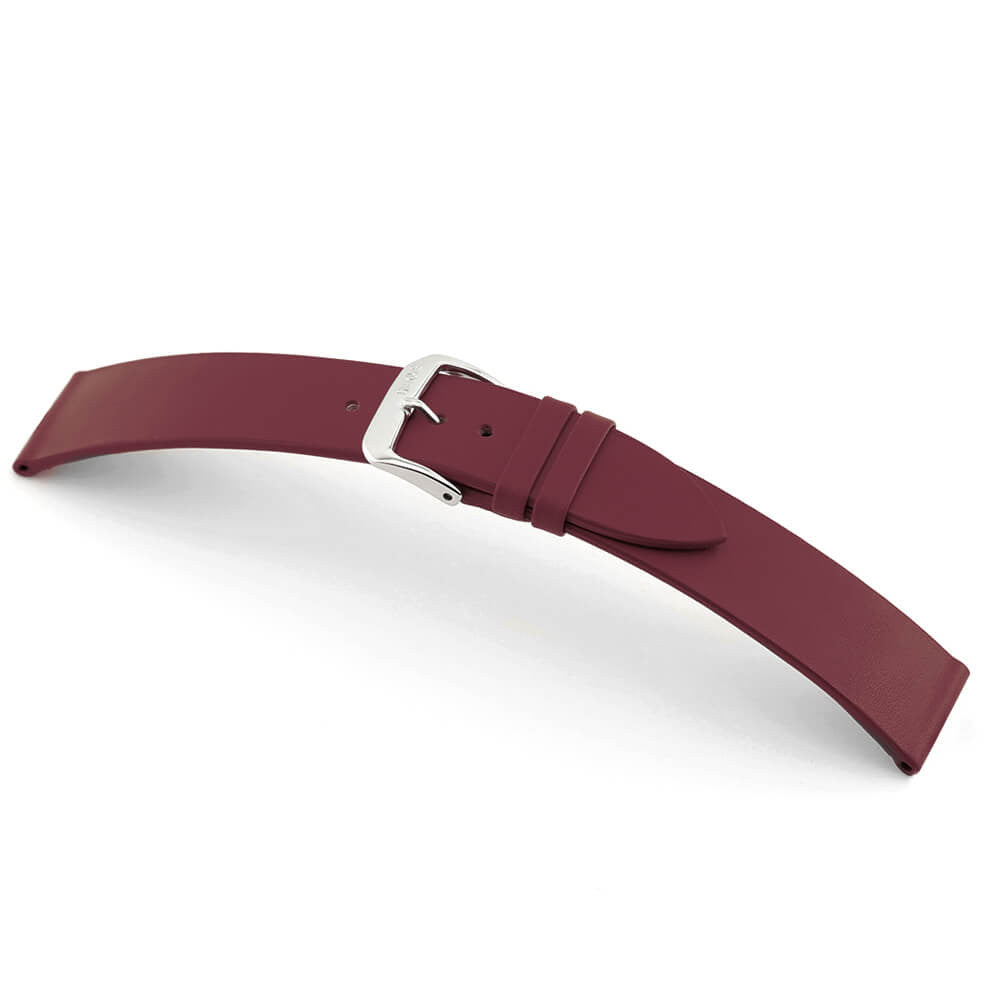 Genuine Cowhide Watch Band | Elegant | Stitchless | Burgundy