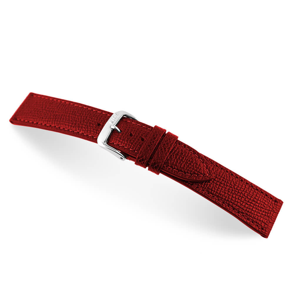 Genuine Cowhide Watch Band | French | Ruby