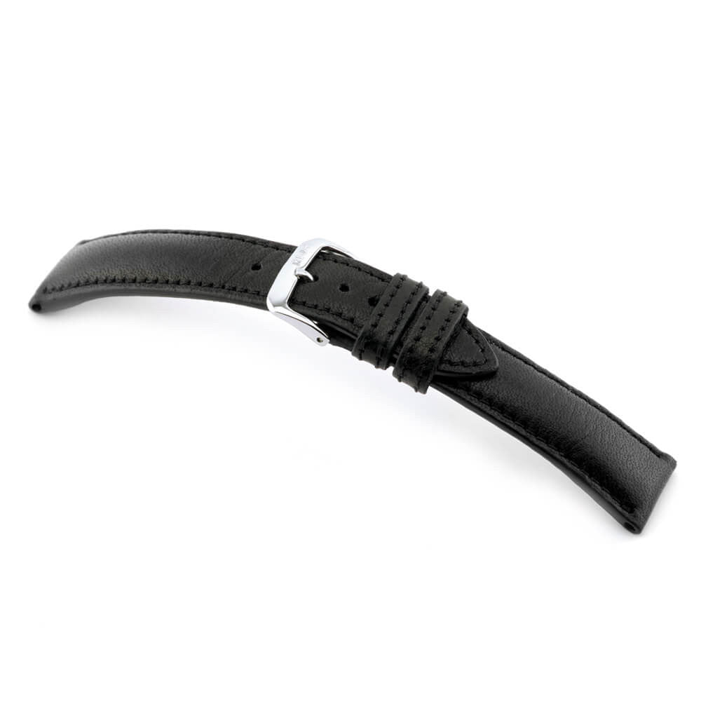 Genuine Certified Organic Leather Watch Band | Garmisch | Black