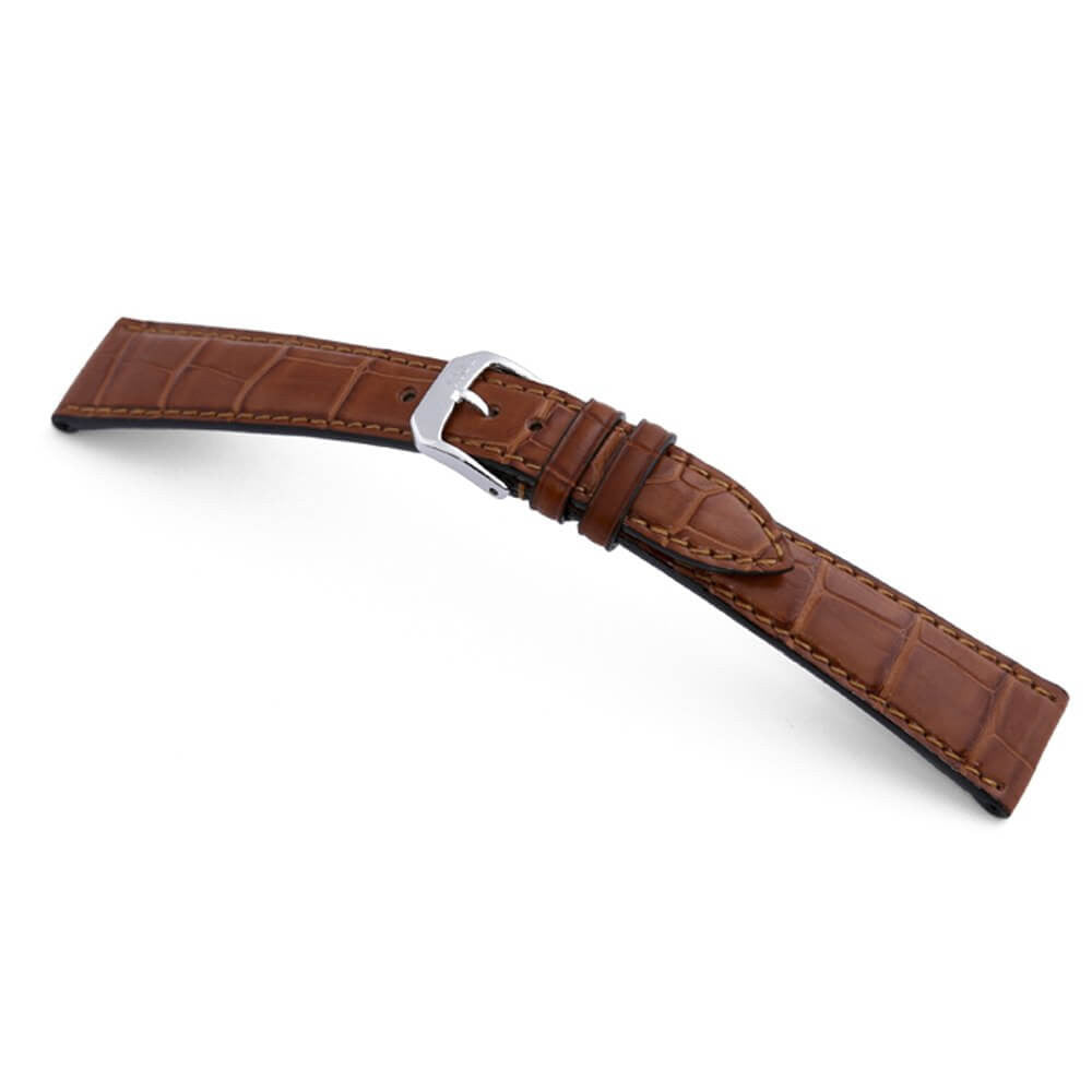 Genuine Alligator Watch Band | Geneve | Cognac | For Patek Philippe