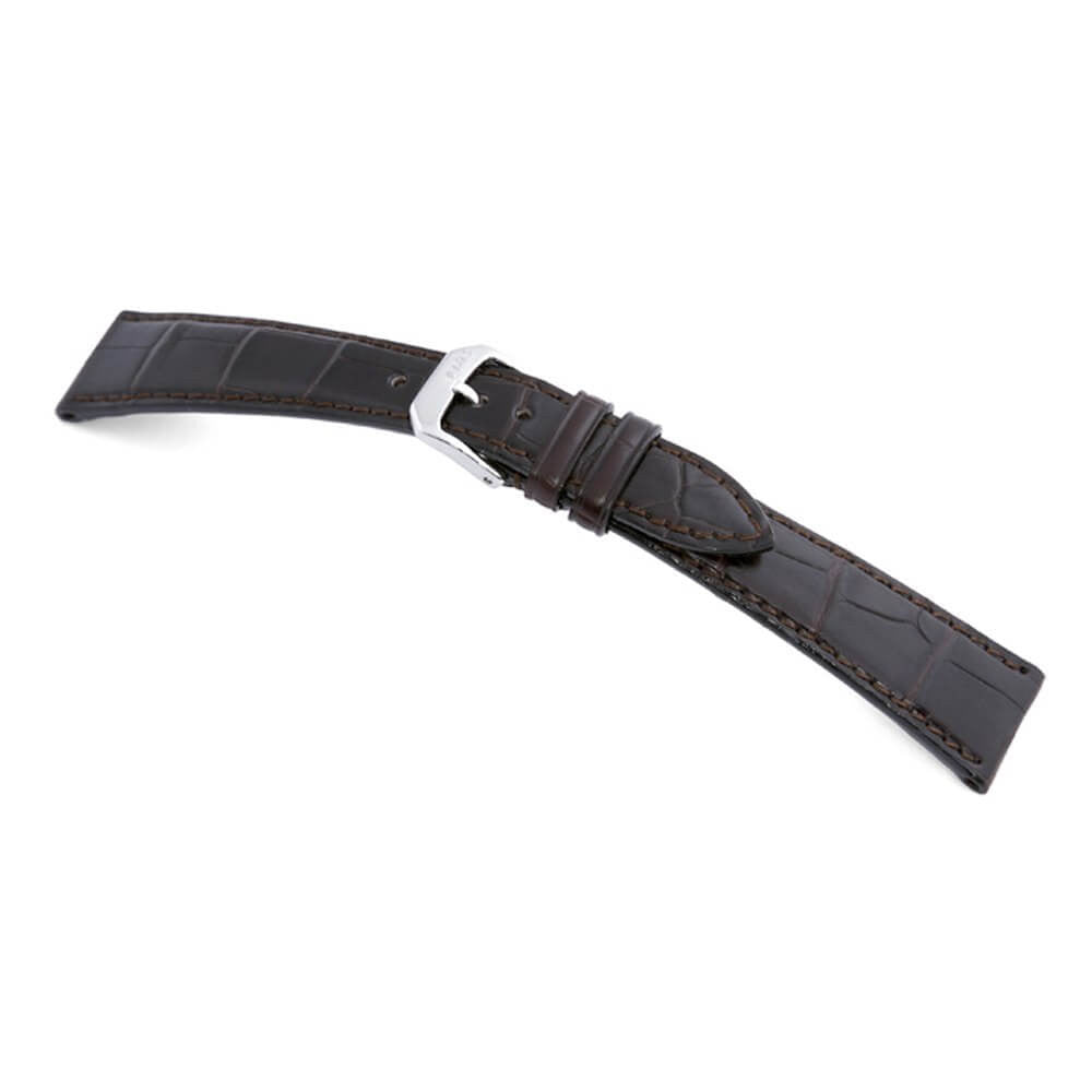 Genuine Alligator Watch Band | Geneve | Mocha | For Patek Philippe