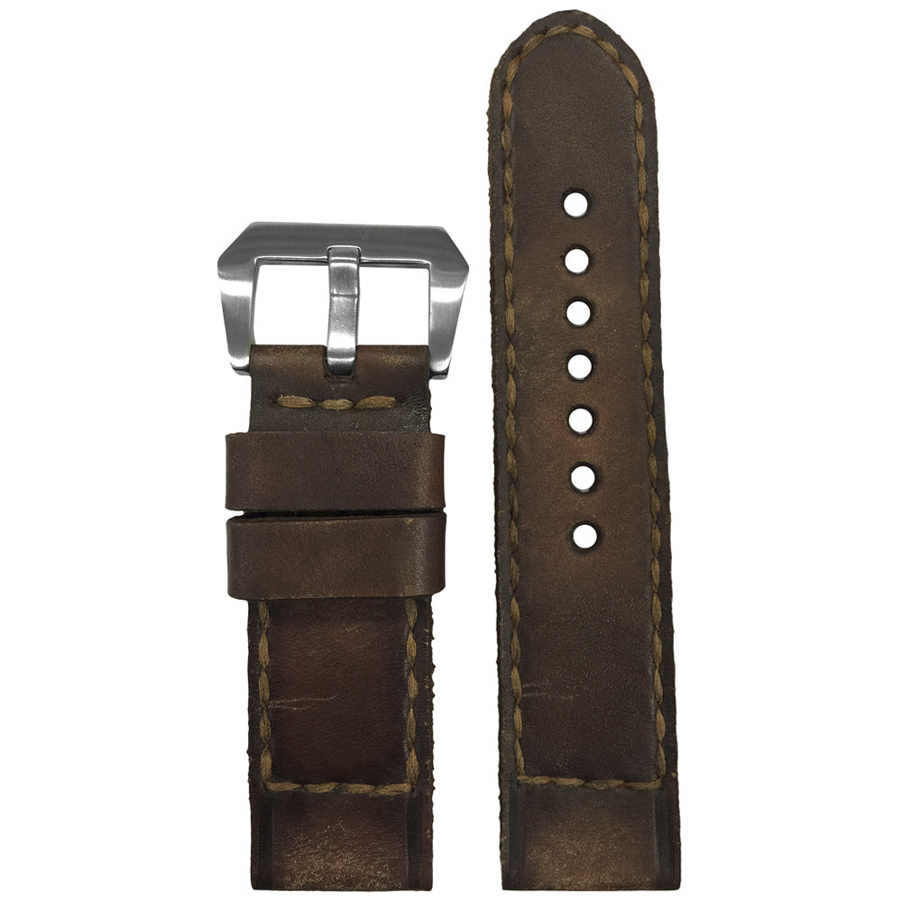 Genuine Vintage Leather Watch Band | Caitlin | Dark Brown | Handmade