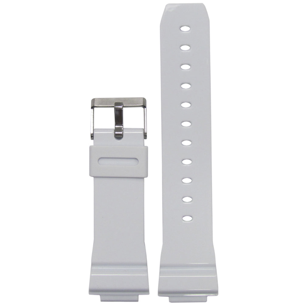 Polyurethane Watch Band | Waterproof | Glossy | White | For Casio G-Shock | Hadley Roma MS3216