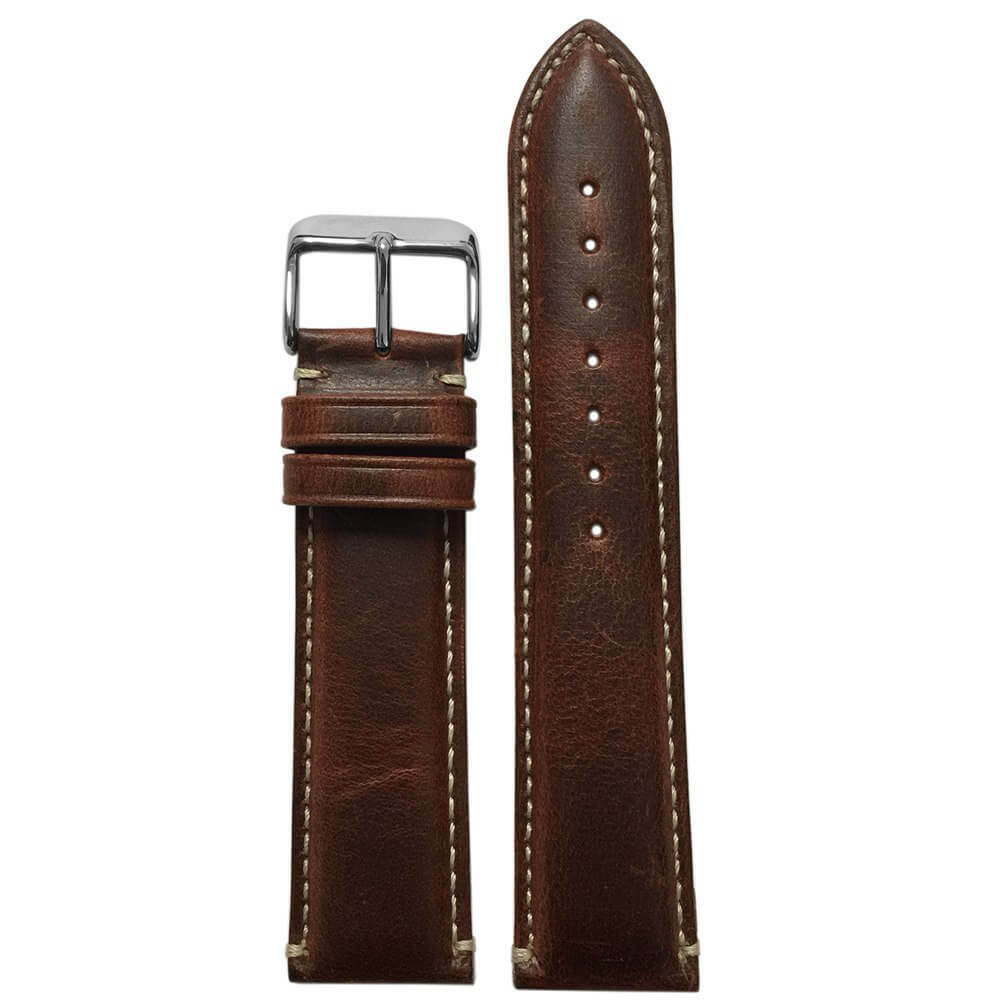 Oil-Tanned Leather Watch Band | Chestnut | Hadley Roma MS885