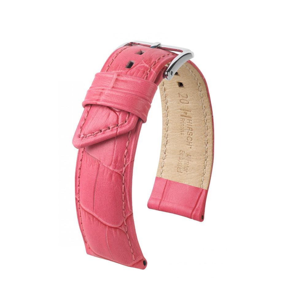 Embossed Italian Calfskin Ladies Watch Band | Pink | Princess