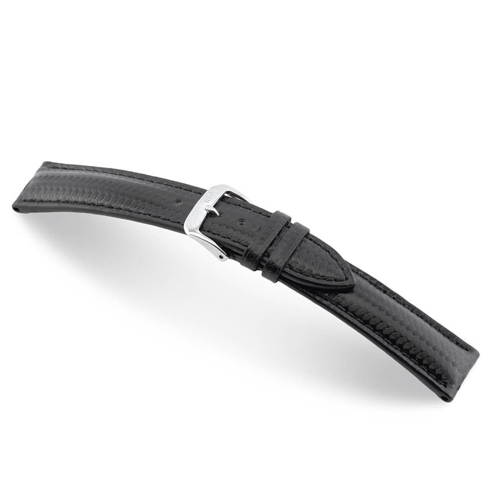 Embossed Carbon on Cow Leather Watch Band | Imola