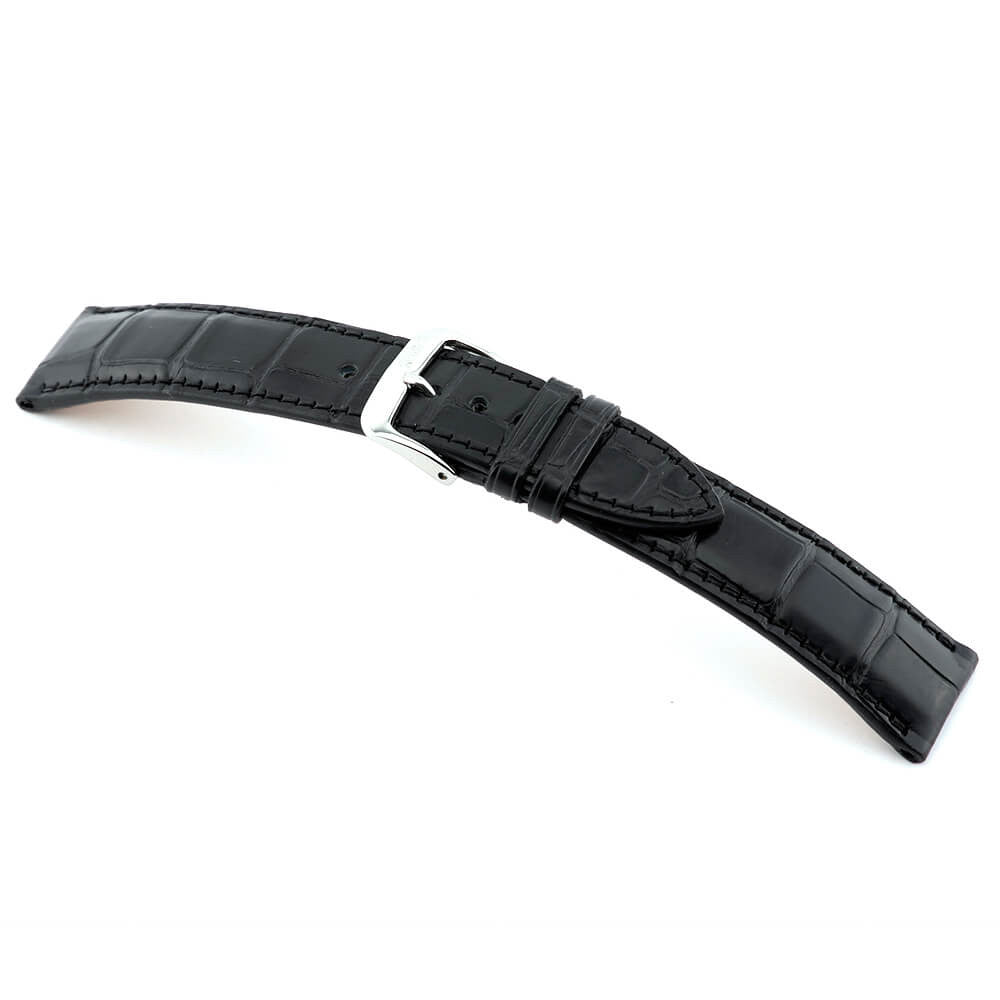 Genuine Alligator Watch Band | Imperator | Full Cut | Black