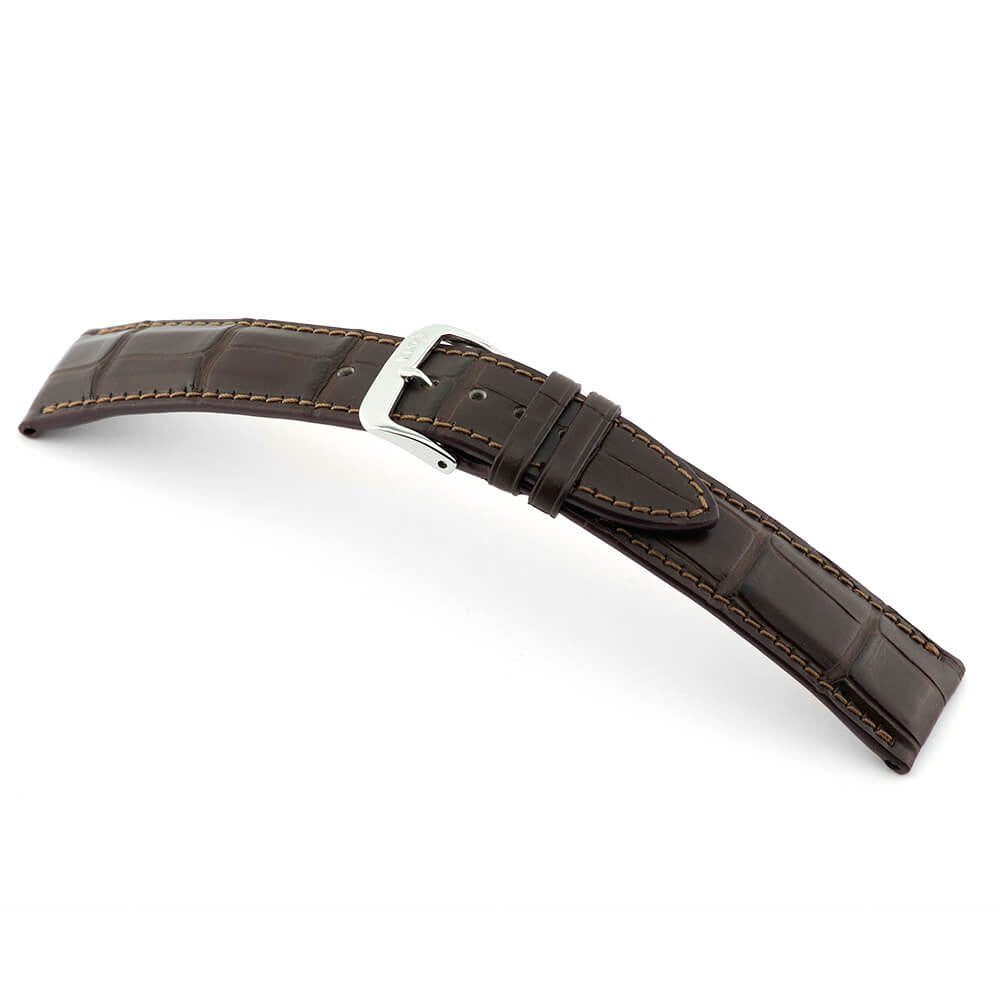 Genuine Alligator Watch Band | Imperator | Full Cut | Mocha