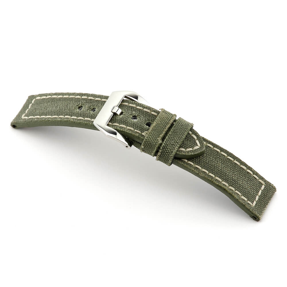 Genuine Canvas Watch Band | Indiana | Olive Drab