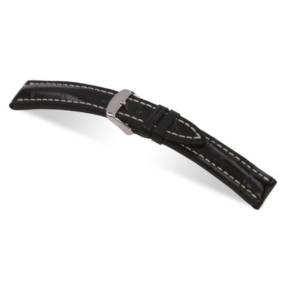 Genuine Alligator Watch Band | Jet | Black | For Breitling