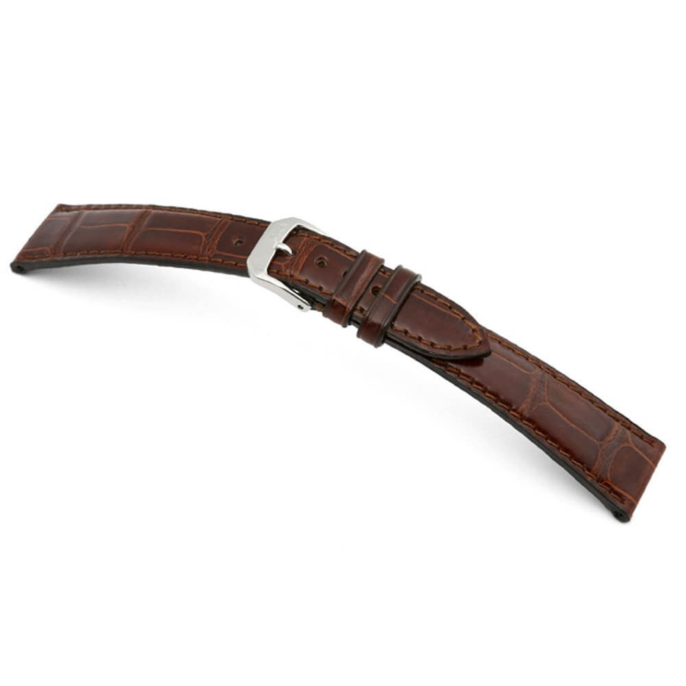 Genuine Alligator Watch Band | Lausanne | Mahogany | For Patek Philippe