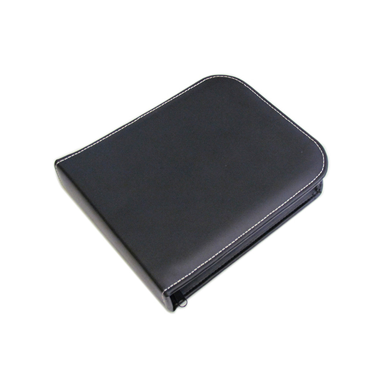 Black 190 Leather Strap Album & Watch Case - White Stitch