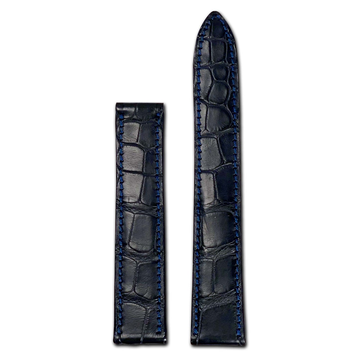 Genuine Alligator Watch Band | Louvre | Ocean Blue | For Tank de Cartier