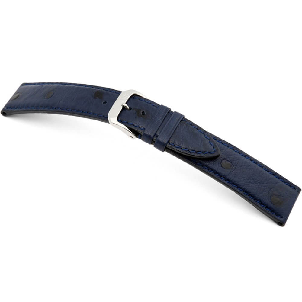 Genuine Ostrich Watch Band | Maison | Navy