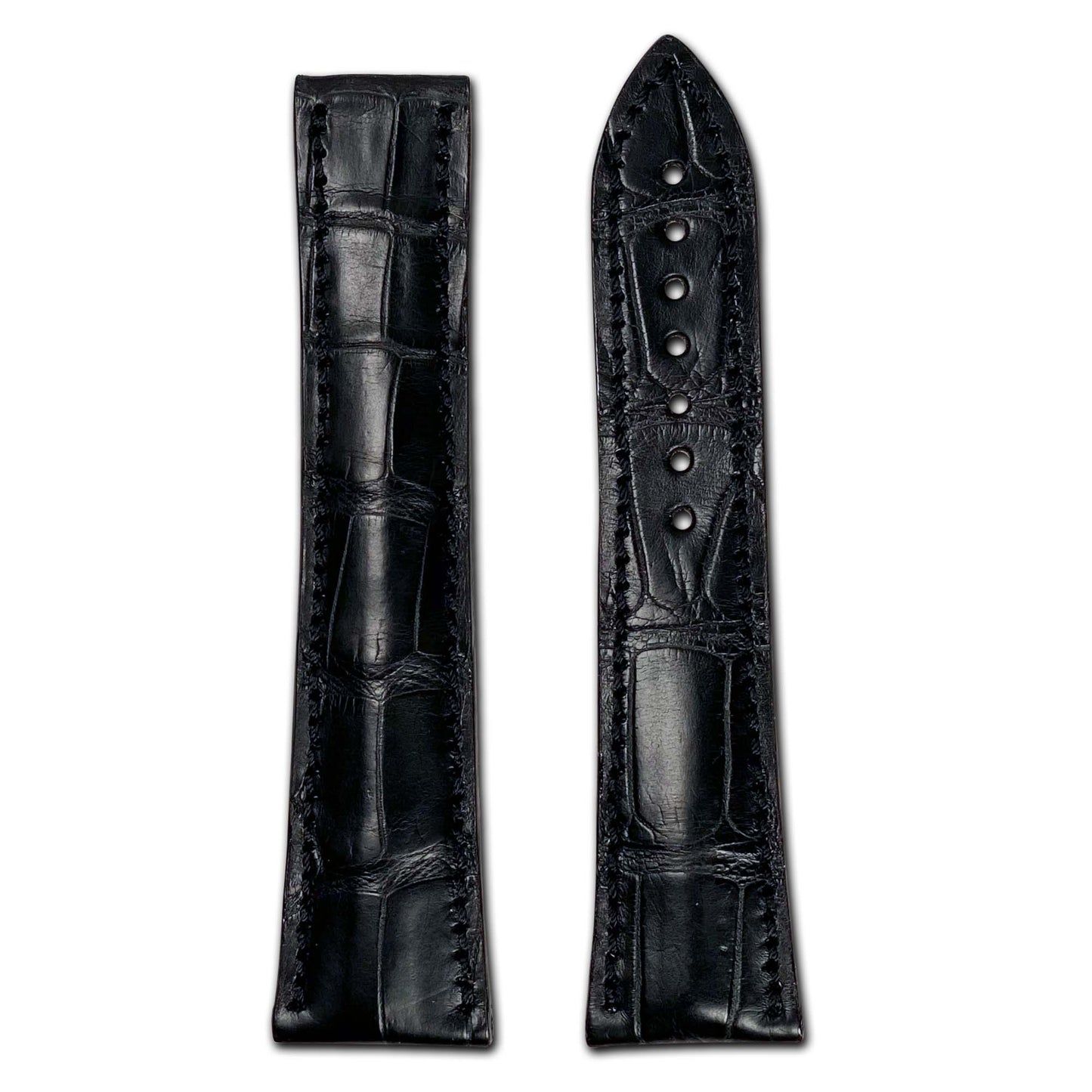 Genuine Alligator Watch Band | Master | Black | For Omega