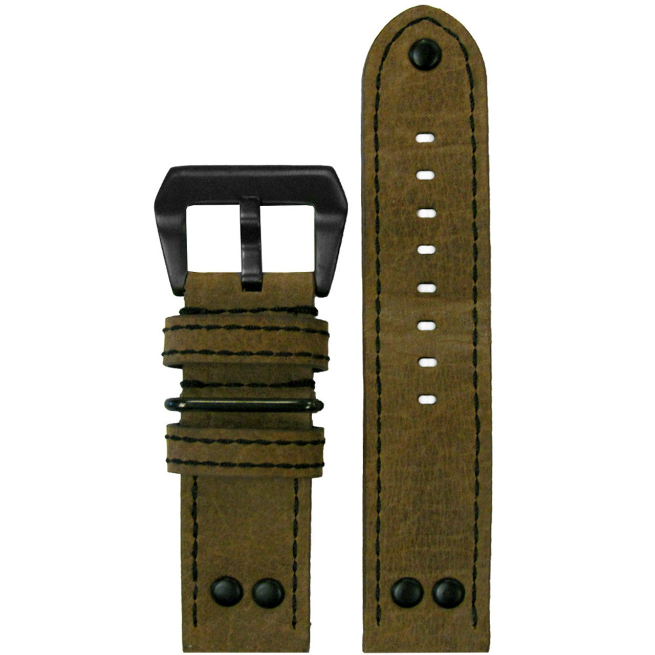 Vintage Leather Watch Band | MB-1 Pilot | Sione Brown