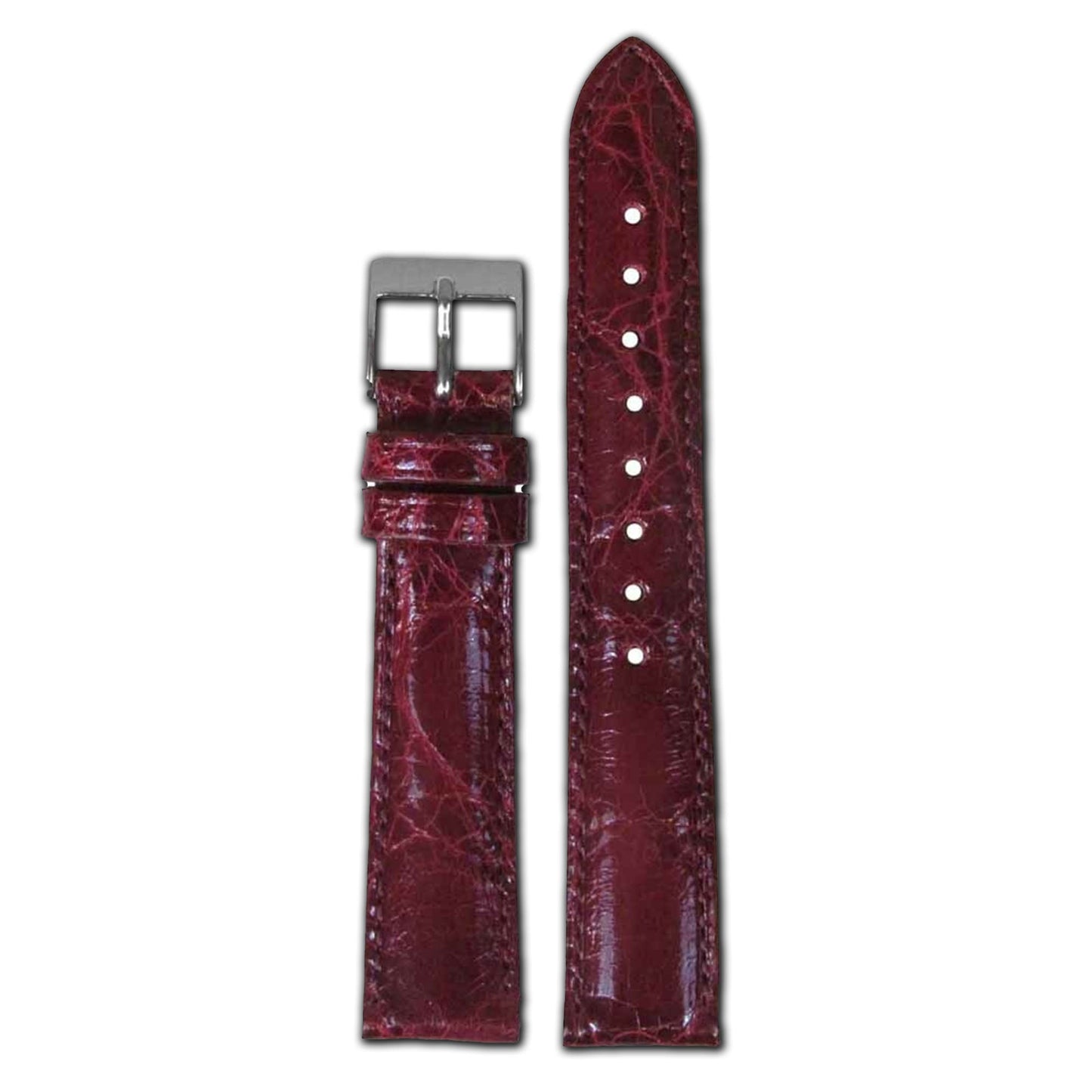 Genuine Crocodile Watch Band | Quick Release | Bordo | for Michele