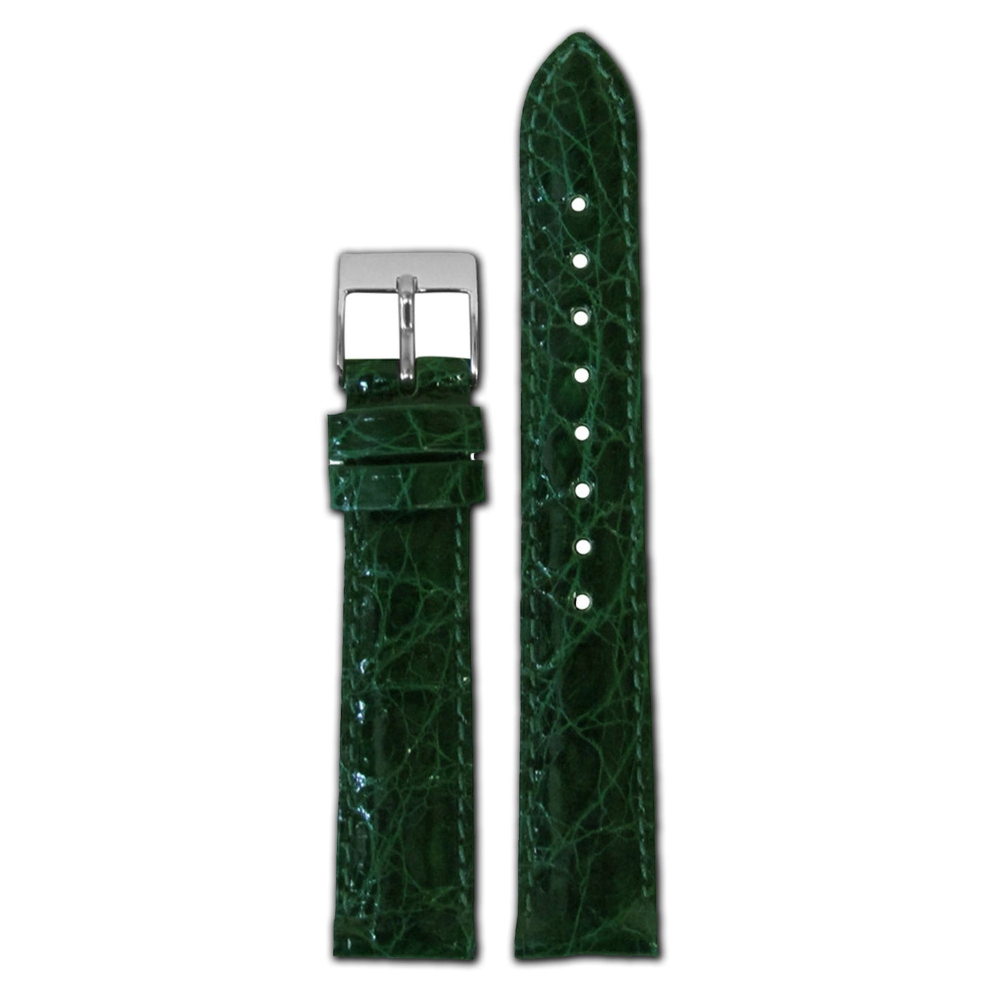 Genuine Crocodile Watch Band | Quick Release | Forest Green | for Michele