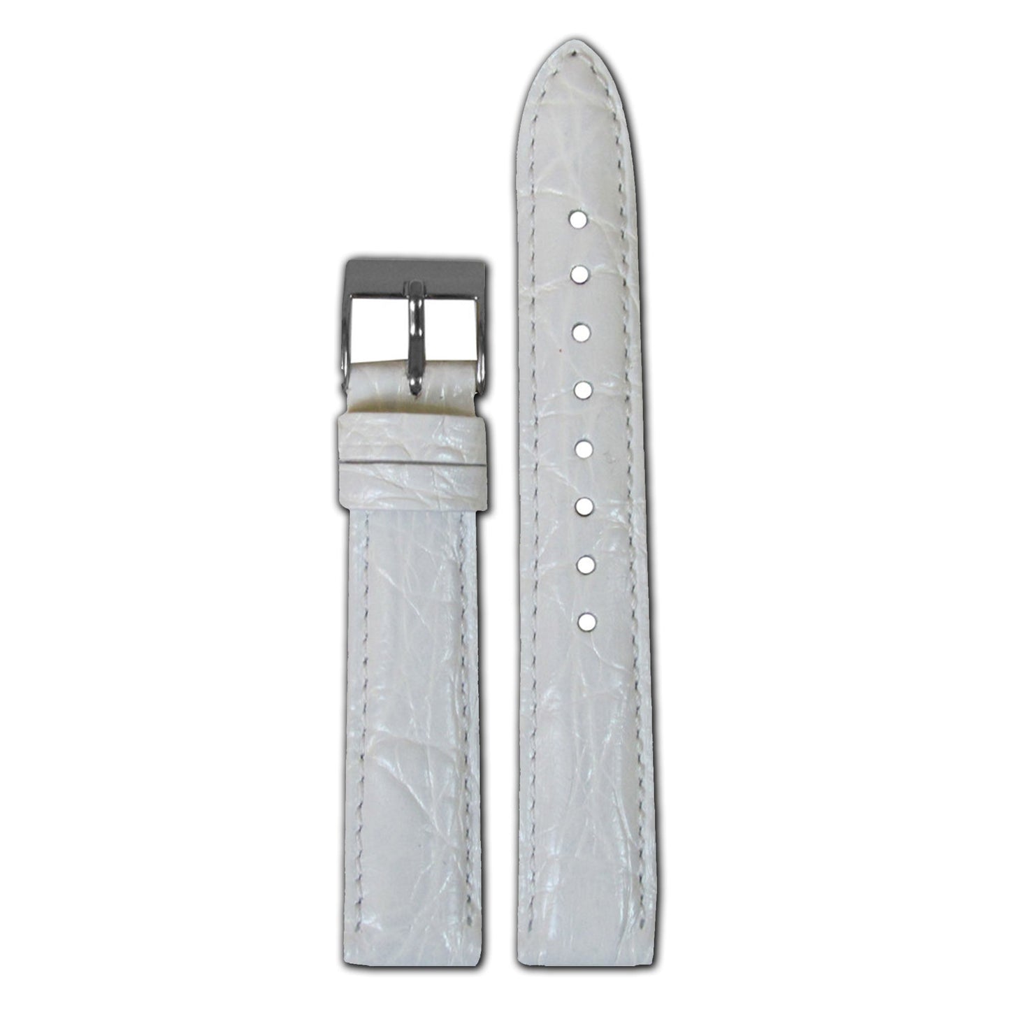 Genuine Crocodile Watch Band | Quick Release | White | for Michele