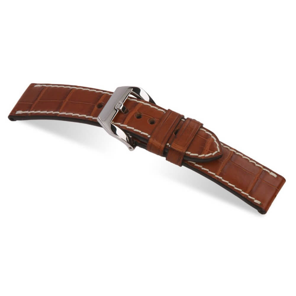 Genuine Alligator Watch Band | Modena | Cognac | For Panerai