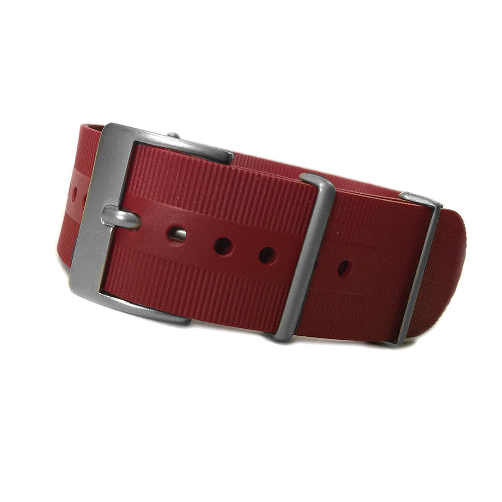 NBR-Rubber Watch Band | Waterproof | Burgundy | One Piece | Bonetto 328