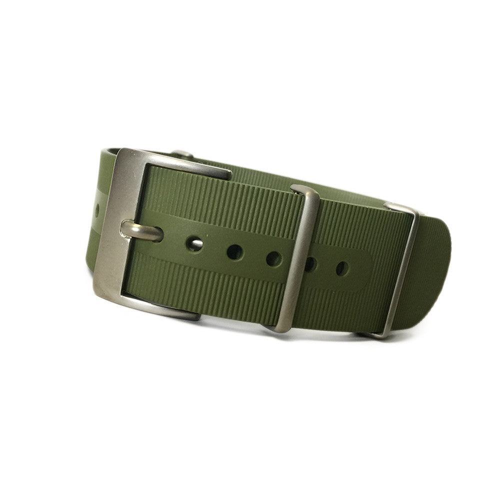 NBR-Rubber Watch Band | Waterproof | Olive | One Piece | Bonetto 328