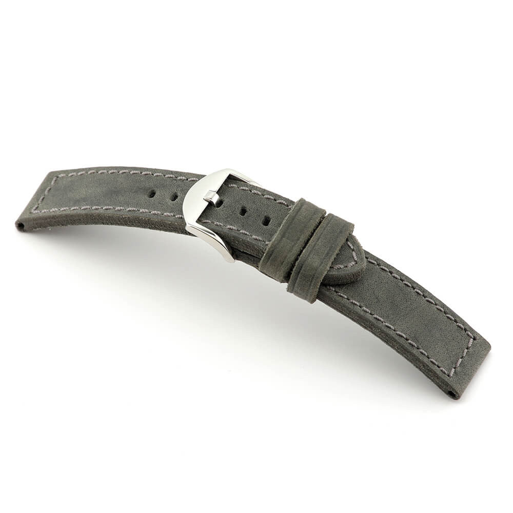 Genuine Vintage Leather Watch Band | New Hampton | Stone Grey