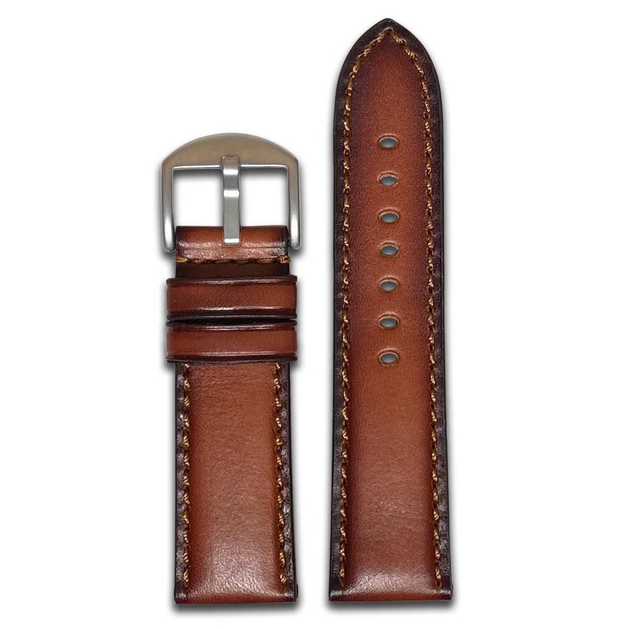 Oak Leather Watch Band | Tobacco | Match Stitch