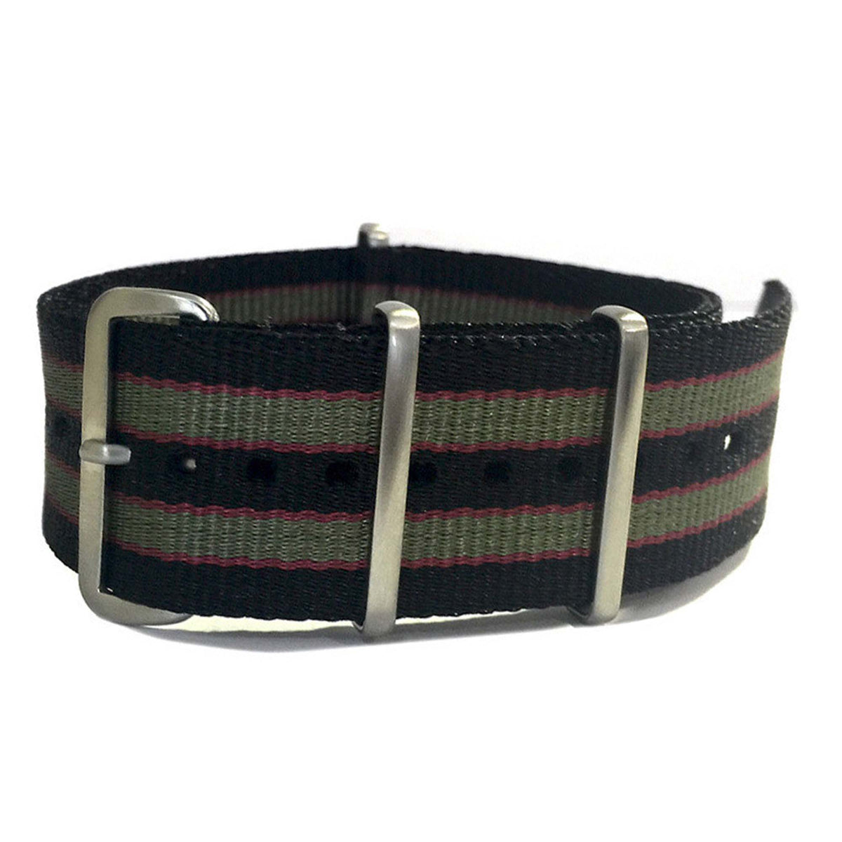 Ballistic Nylon Watch Band | 4 Square Ring | Spec Ops | Brushed Hardware