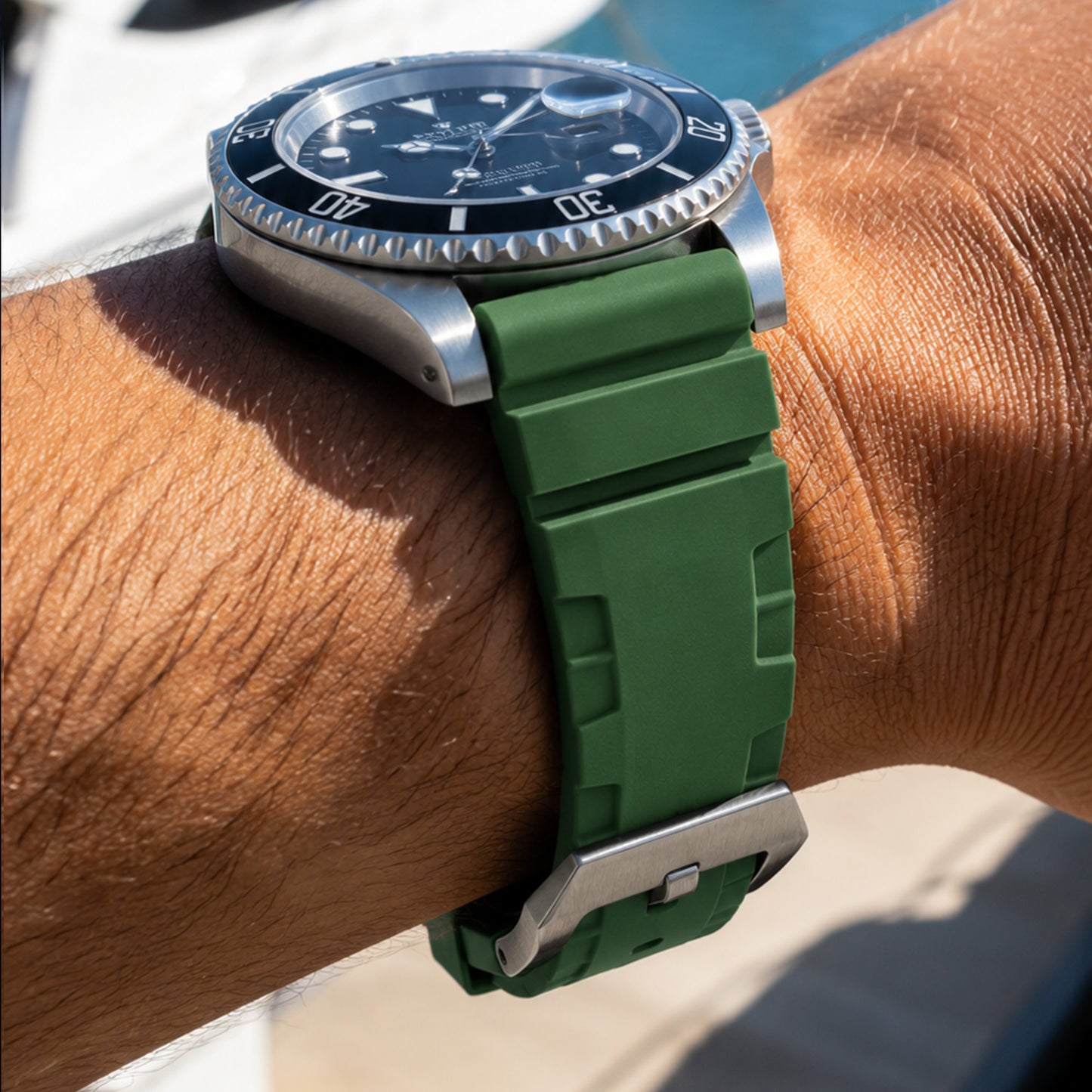 Aquatic Sport Silicone Watch Band | Green