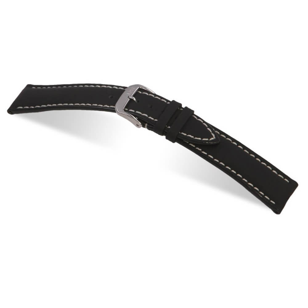 Leather Watch Band | Polo |Caoutchouc Rubber Lamination | Water Resistant