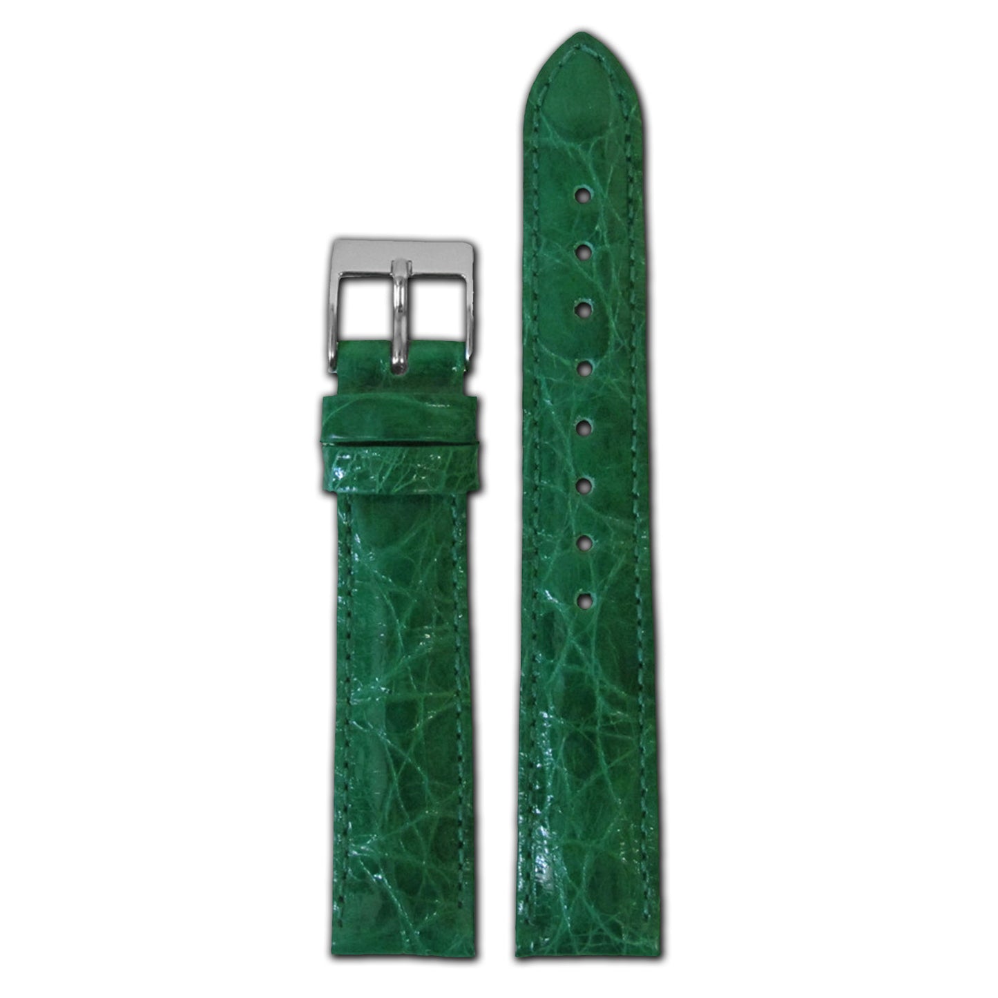 Genuine Crocodile Watch Band | Quick Release | Emerald Green | for Michele