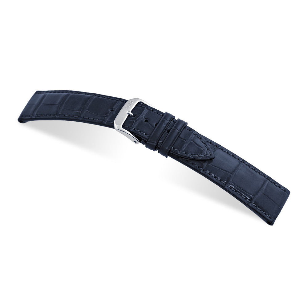 Genuine Alligator Watch Band | Senator | Full Cut | Ocean Blue