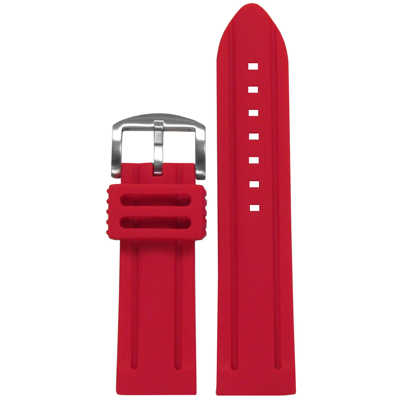 Softest Rubber Watch Band | Waterproof | Diver | Red