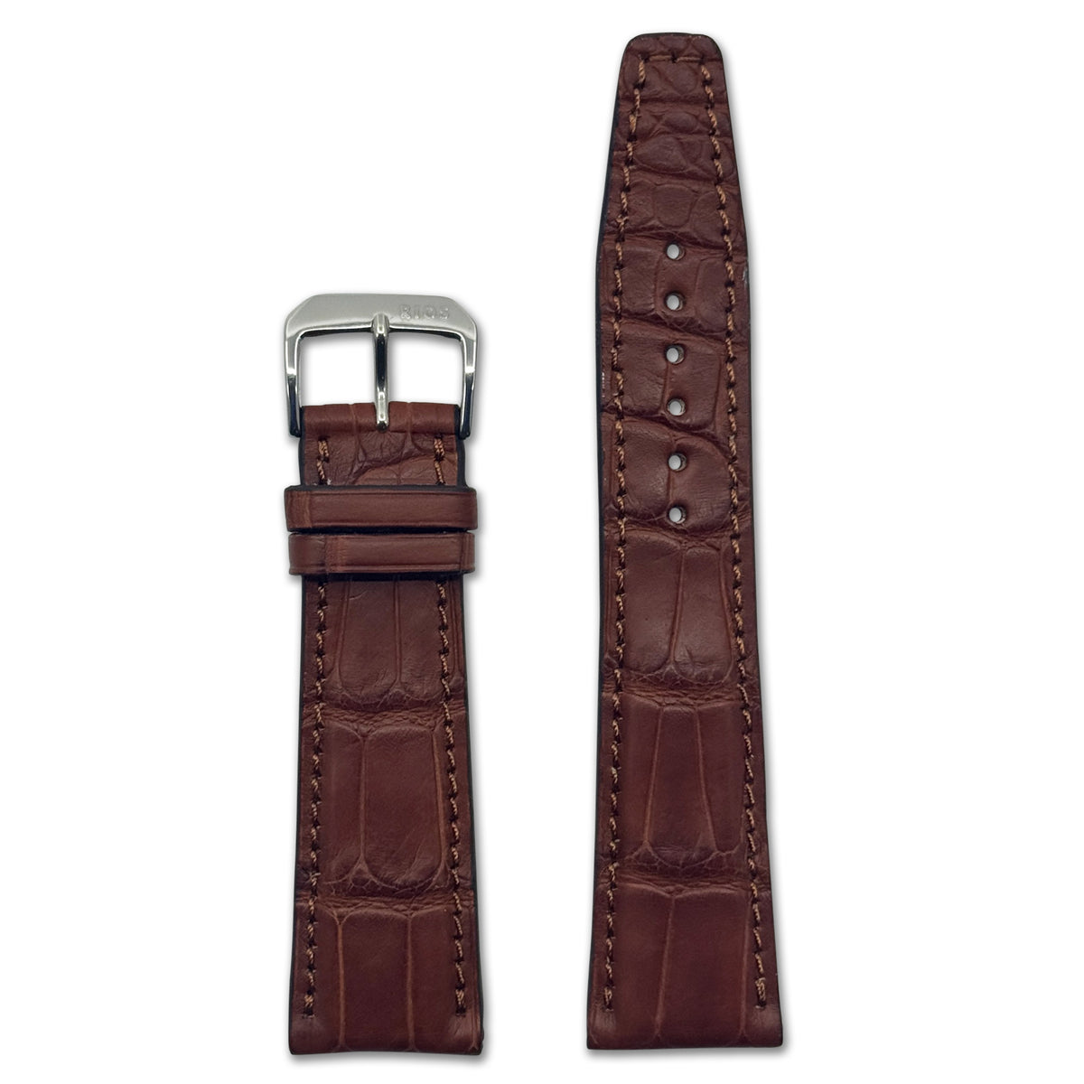 Genuine Alligator Watch Band | Spitfire | IWC Style | Mahogany
