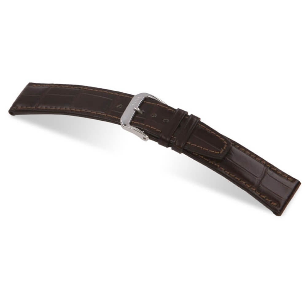 Genuine Alligator Watch Band | Mocha | Spitfire | IWC Style