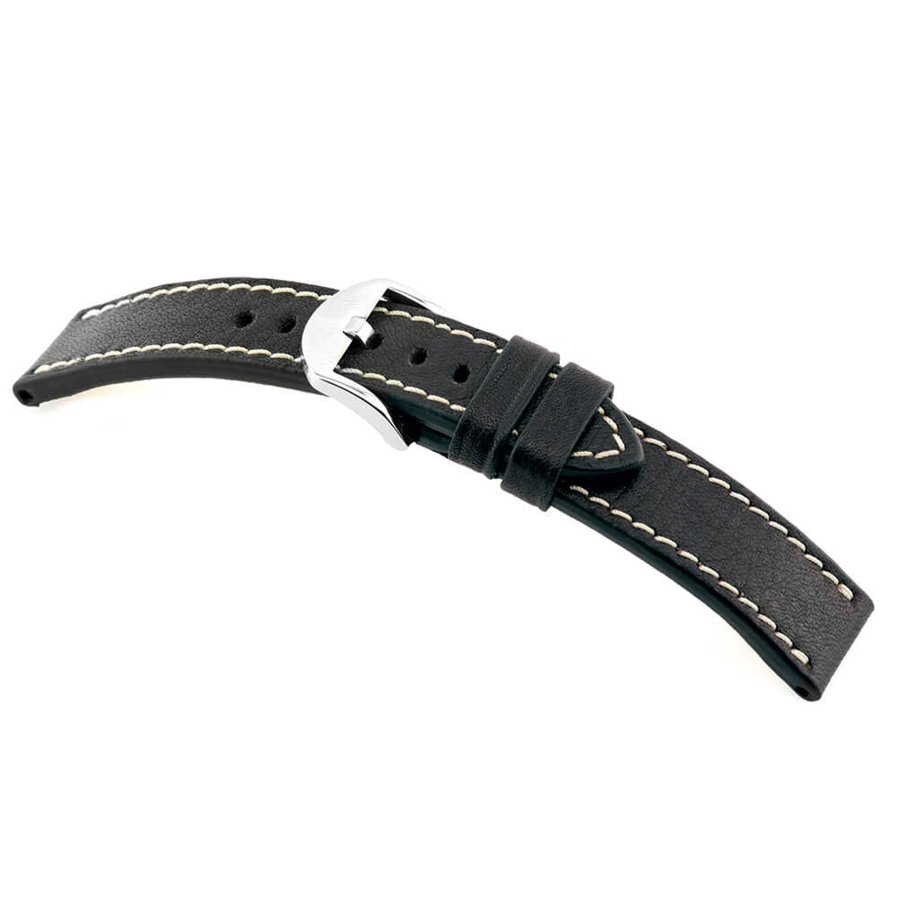 Genuine Certified Organic Leather Watch Band | Starnberg | Black