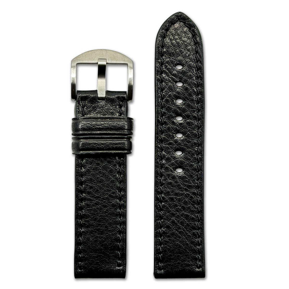 Genuine Certified Organic Leather Watch Band | Tegernsee | Black