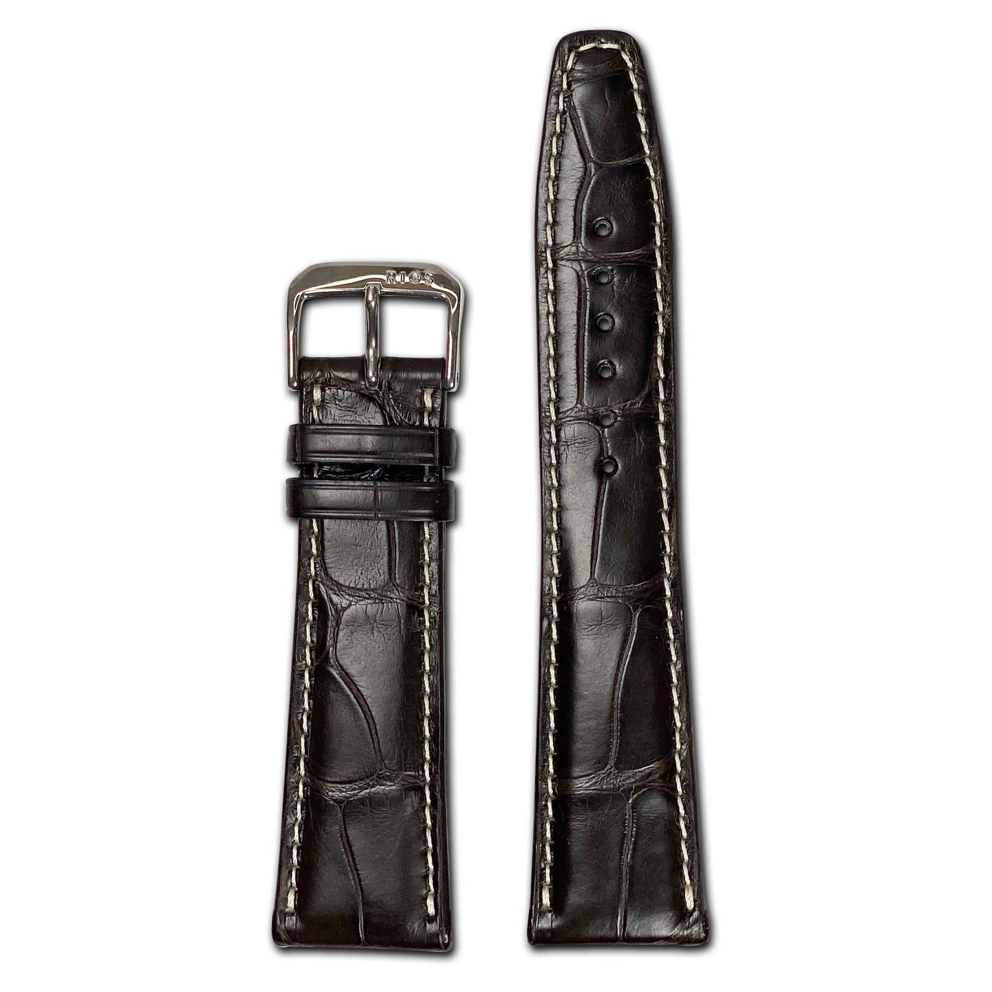 Genuine Alligator Watch Band | Thunderbird | IWC Style | Mocha